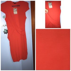 Orange Rust midi dress